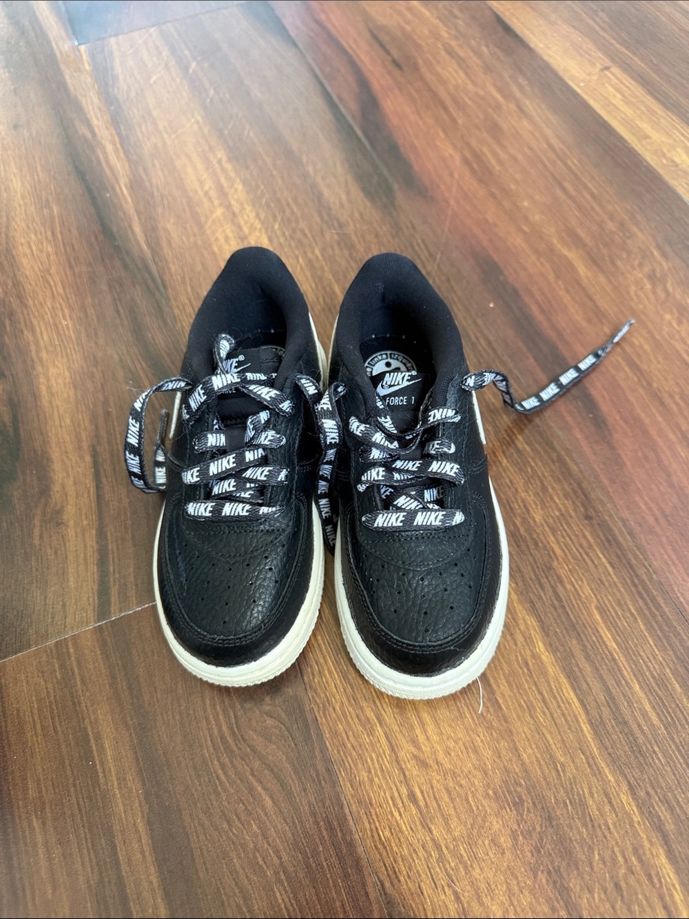 Nike Kids Black Sneakers with White Soles